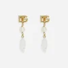 Earrings with DG logo and shell