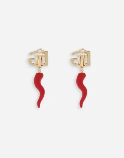 Earrings with DG logo and horn