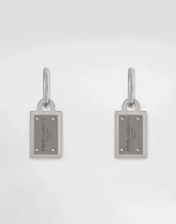 earrings with Dolce&Gabbana logo tag