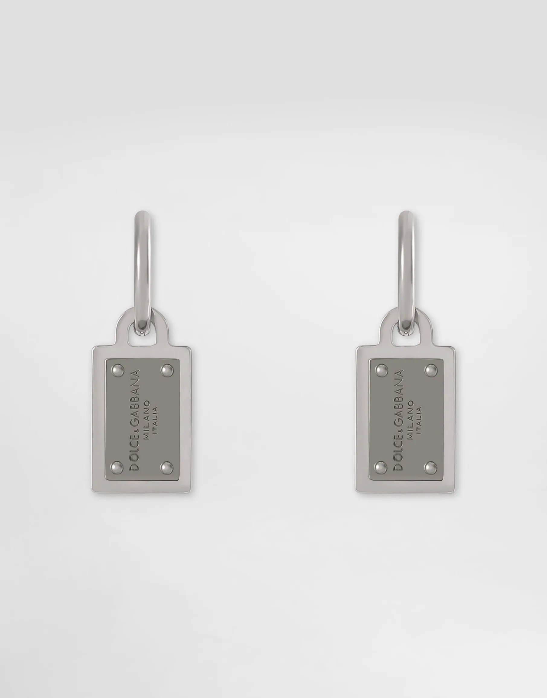 earrings with Dolce&Gabbana logo tag