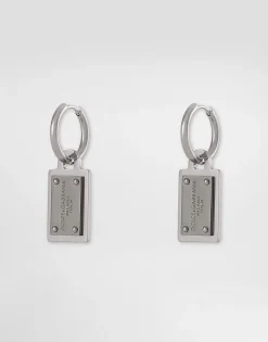 earrings with Dolce&Gabbana logo tag