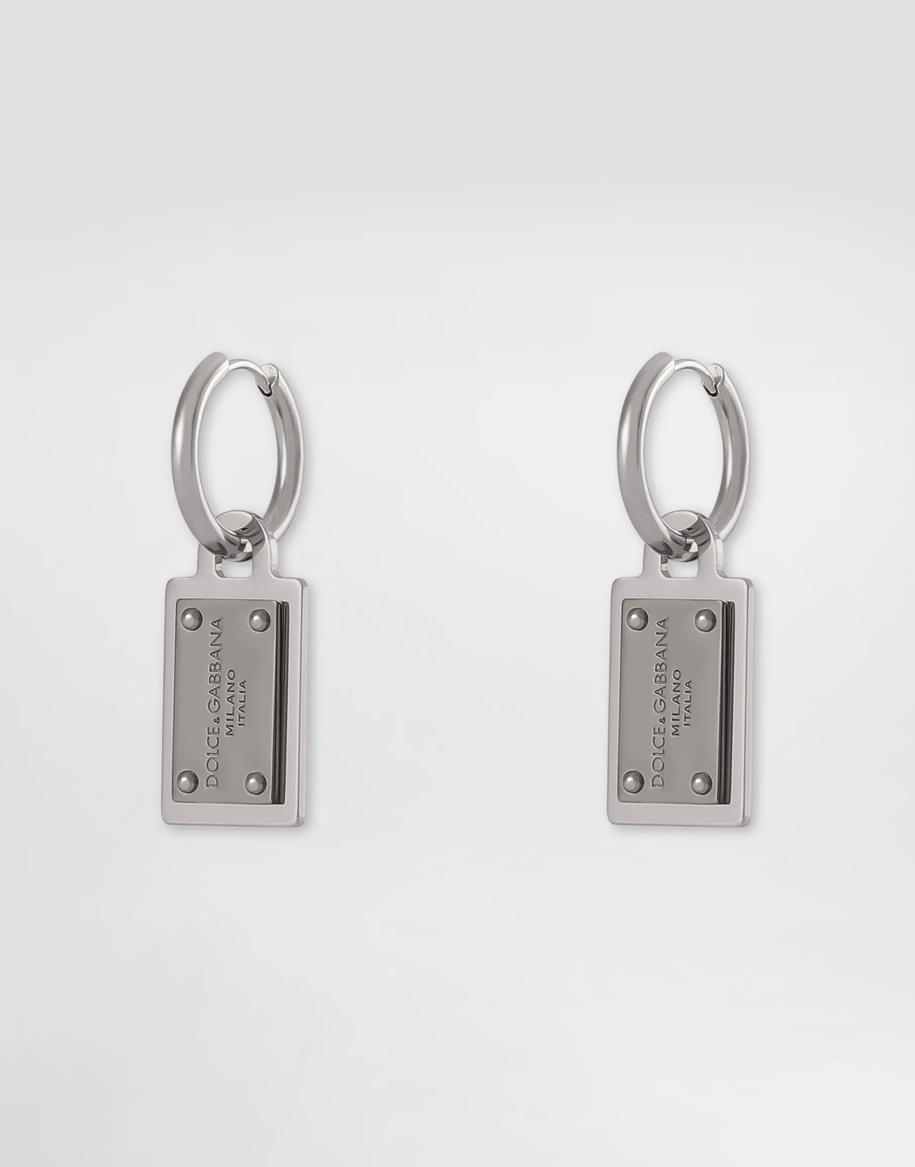 earrings with Dolce&Gabbana logo tag