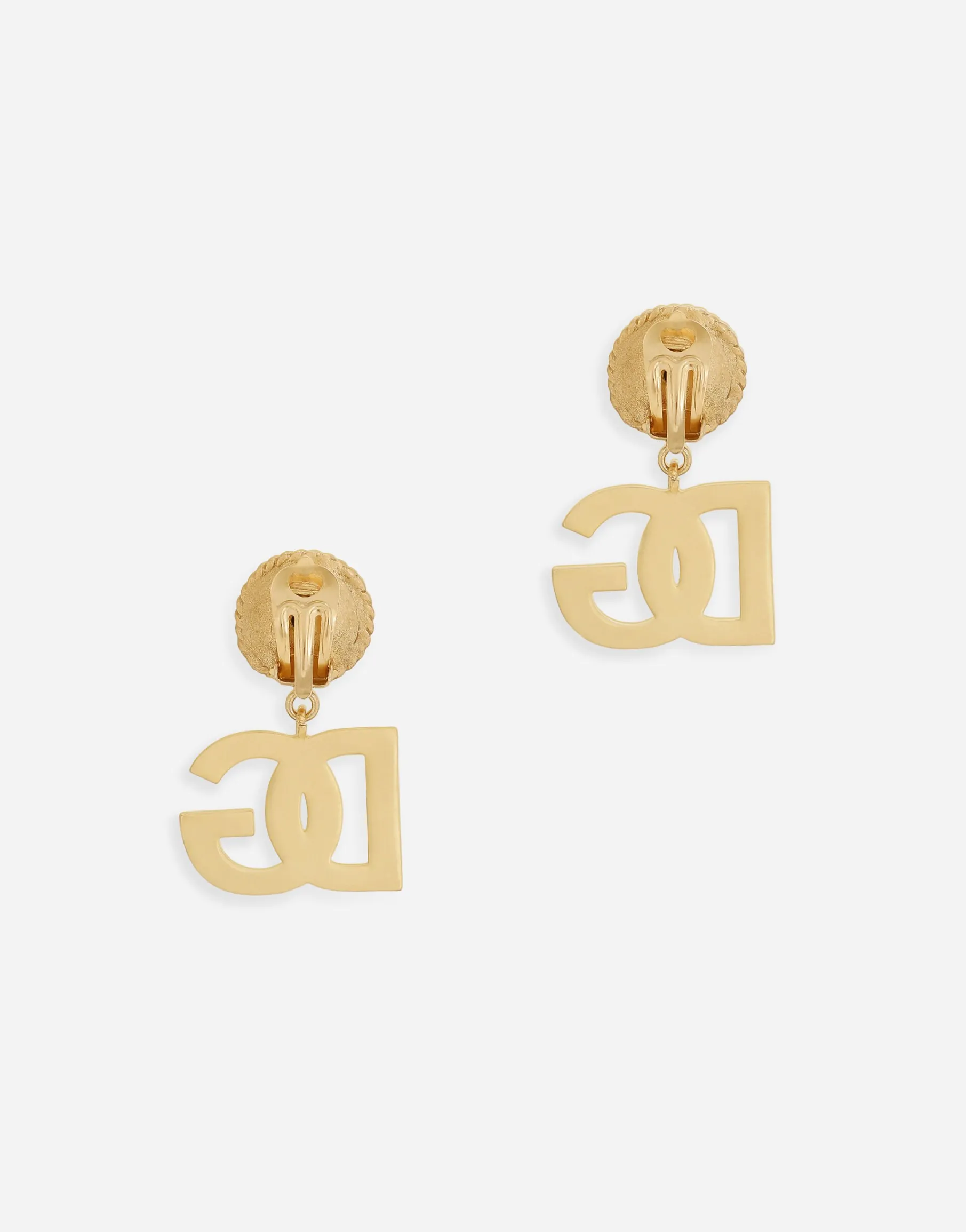 Earrings with rhinestones and DG logo
