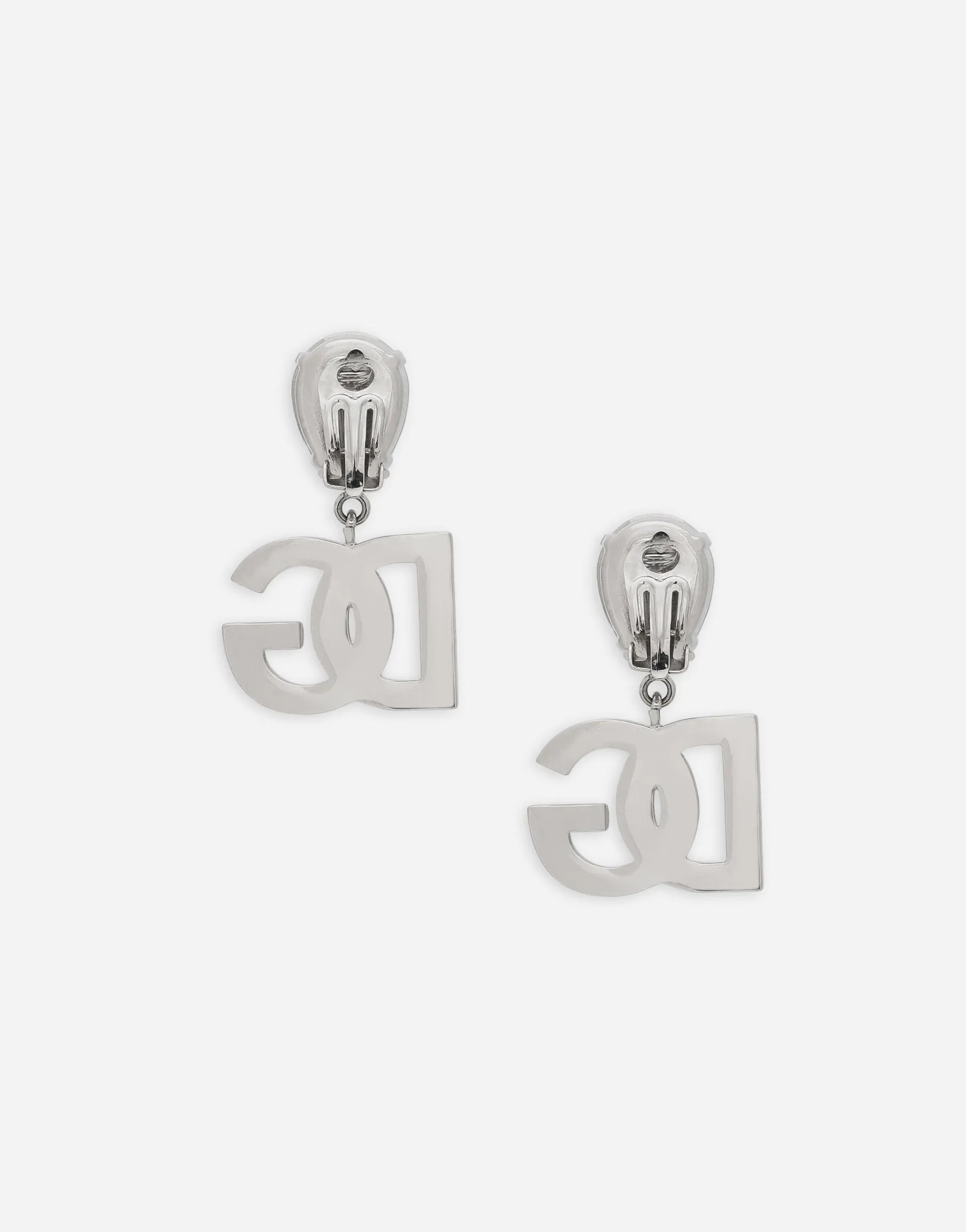 Earrings with rhinestones and DG logo