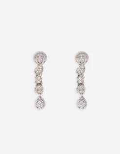 Easy Diamond earrings in white gold 18kt and diamonds pavé