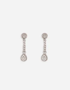 Easy Diamond earrings in white gold 18kt and diamonds pavé