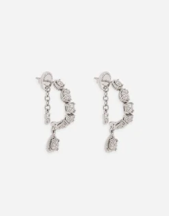Easy Diamond earrings in white gold 18kt and diamonds pavé