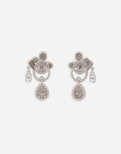 Easy Diamond earrings in white gold 18kt and diamonds pavé