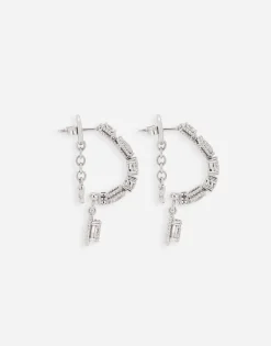 Easy Diamond earrings in white gold 18kt and diamonds pavé