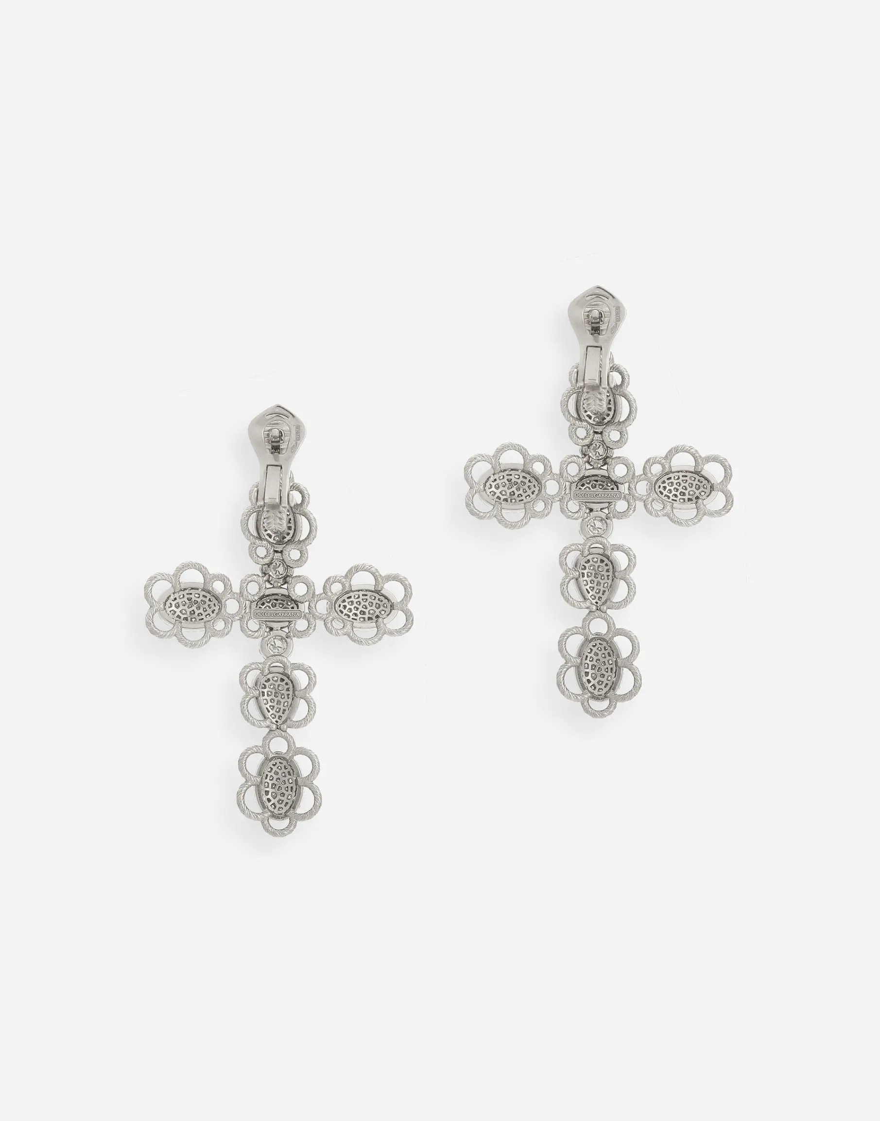 Easy Diamond earrings in white gold 18kt and diamonds pavé