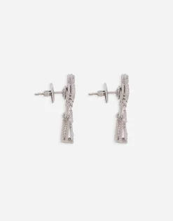 Easy Diamond earrings in white gold 18kt and diamonds pavé