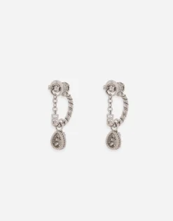Easy Diamond earrings in white gold 18kt and diamonds pavé