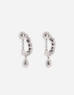 Easy Diamond earrings in white gold 18kt and diamonds pavé