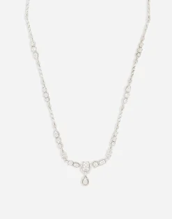 Easy Diamond necklace in white gold 18kt and diamonds pavé