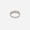 Easy Diamond ring in white gold 18kt and diamonds pavé
