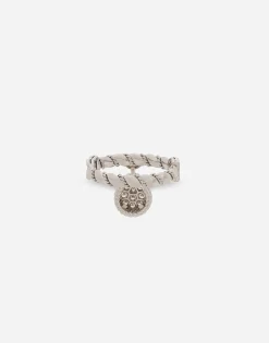 Easy Diamond ring in white gold 18kt and diamonds pavé