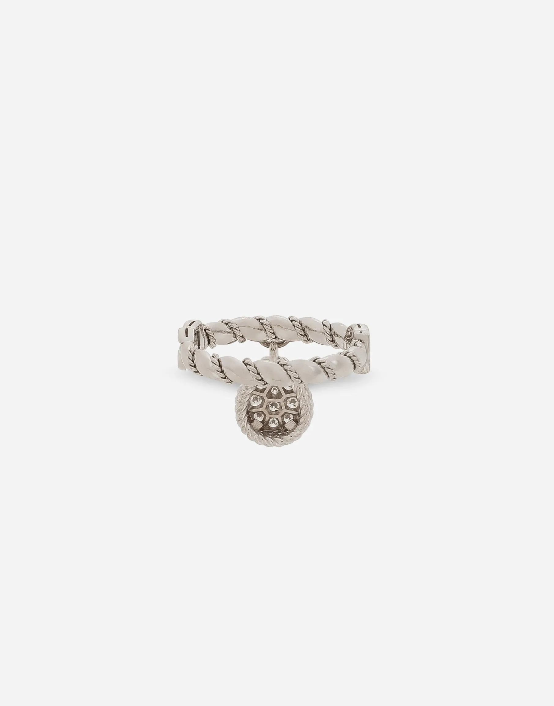 Easy Diamond ring in white gold 18kt and diamonds pavé