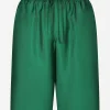 Embroidered silk jogging shorts