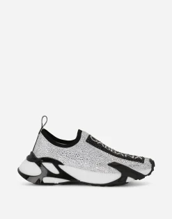 Fast sneakers with fusible rhinestones