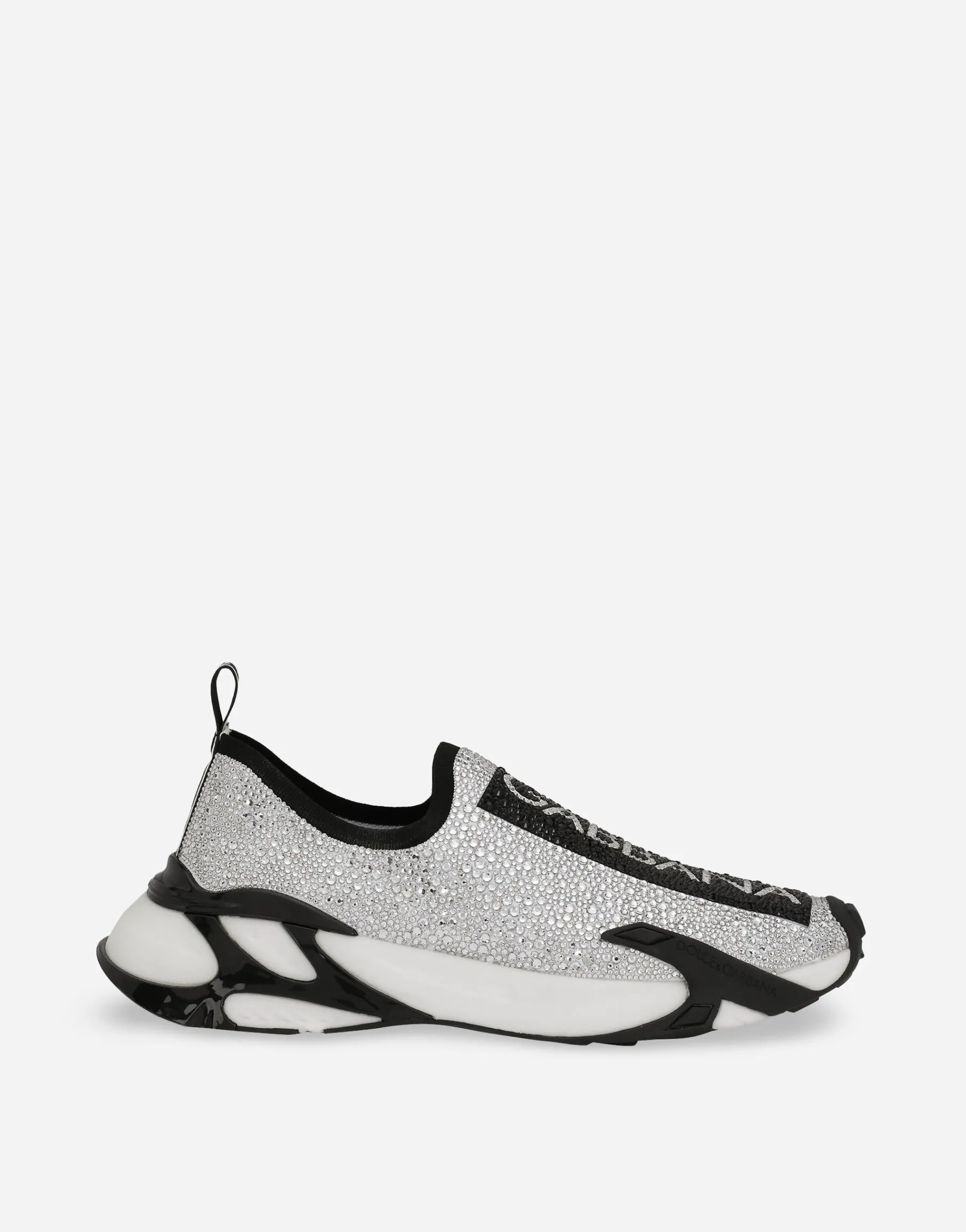 Fast sneakers with fusible rhinestones