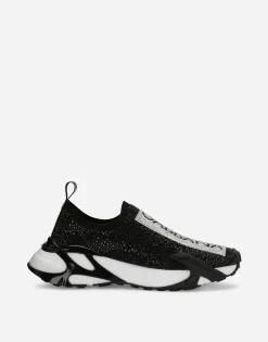 Fast sneakers with fusible rhinestones