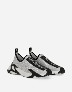 Fast sneakers with fusible rhinestones