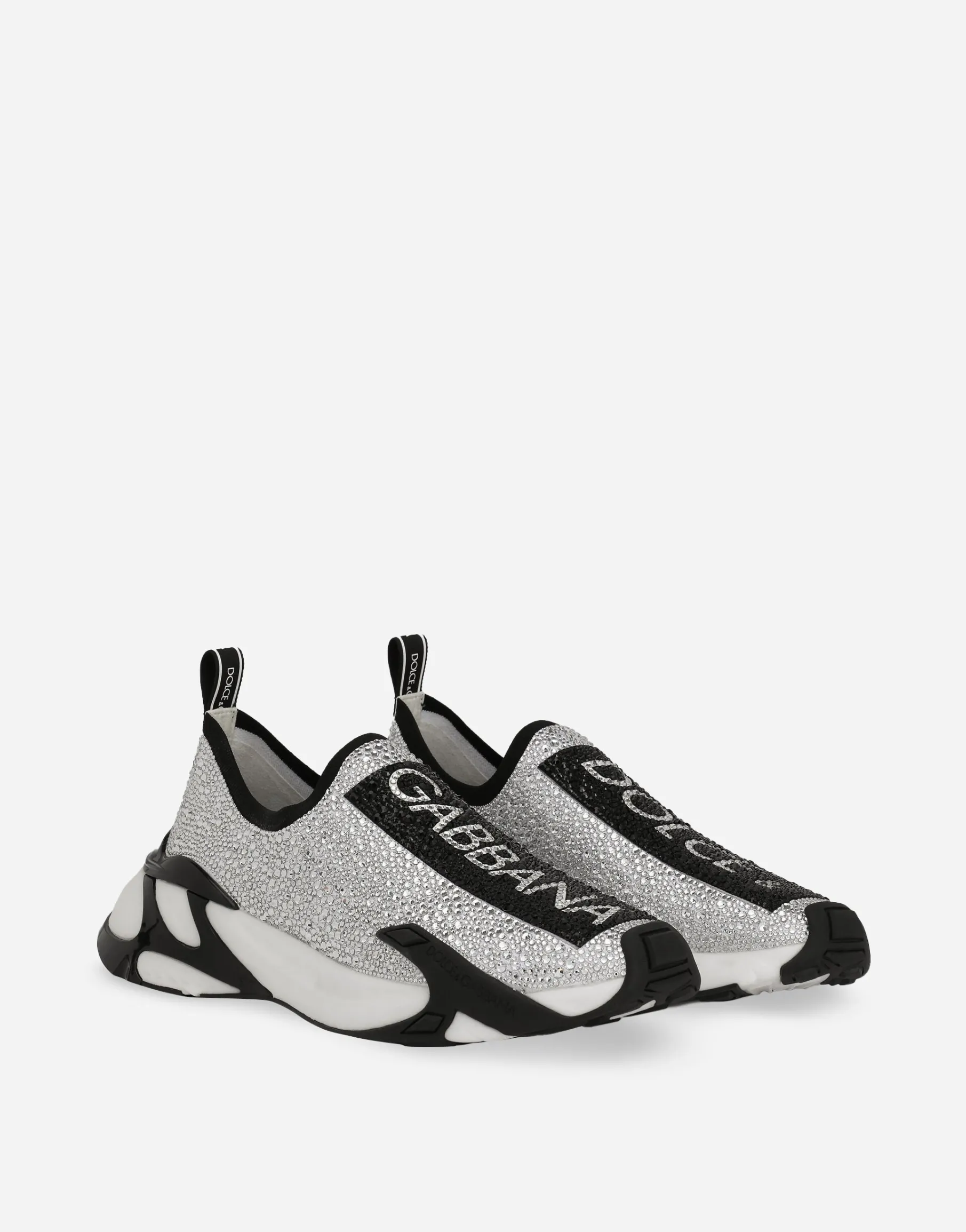 Fast sneakers with fusible rhinestones