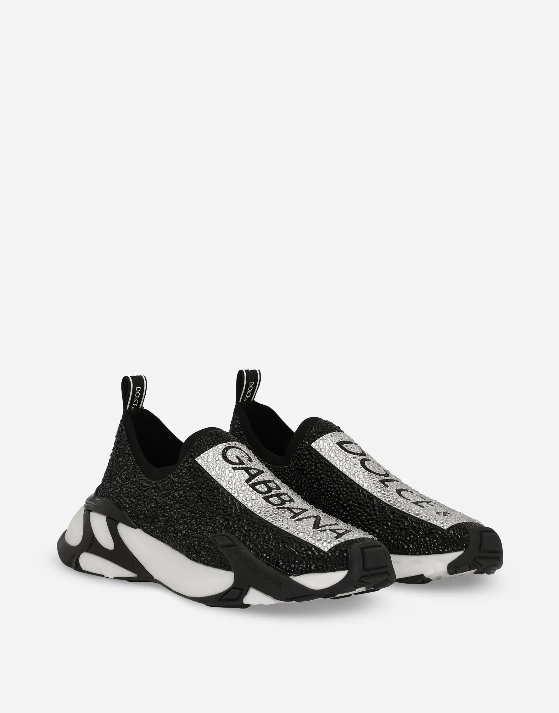 Fast sneakers with fusible rhinestones
