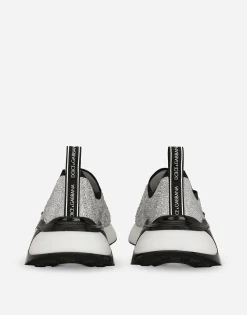 Fast sneakers with fusible rhinestones