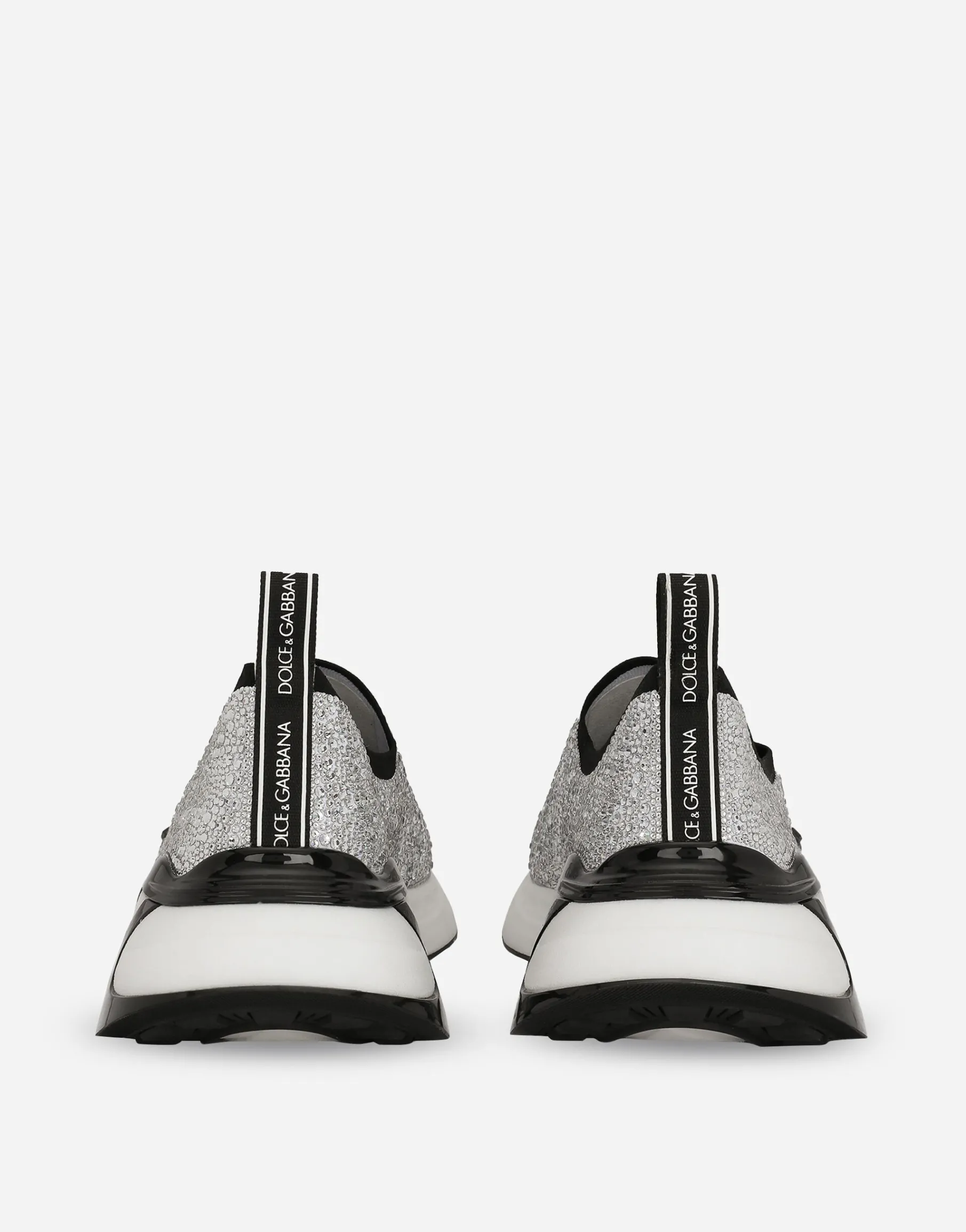 Fast sneakers with fusible rhinestones