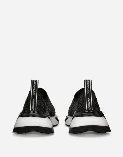Fast sneakers with fusible rhinestones