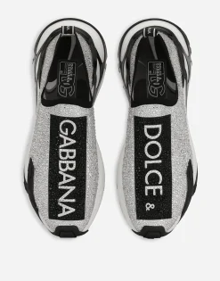 Fast sneakers with fusible rhinestones