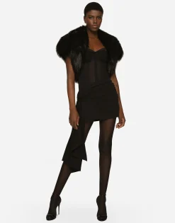 Faux fur shrug