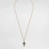 Fine chain necklace with cross