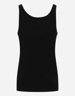 Fine-rib cotton singlet