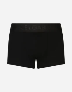 Fine-rib regular cotton boxers