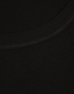 Fine-rib washed cotton singlet