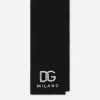 Fisherman’s rib cashmere scarf with DG logo