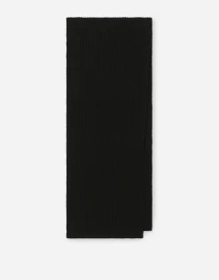 Fisherman’s rib cashmere scarf with DG logo