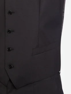 Five button vest in wool