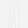 Flared cotton gabardine pants