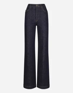 Flared denim jeans