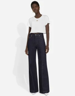 Flared denim jeans