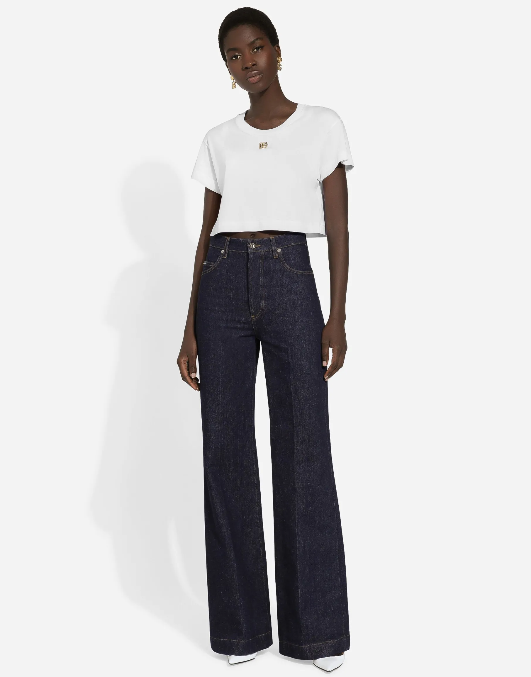 Flared denim jeans