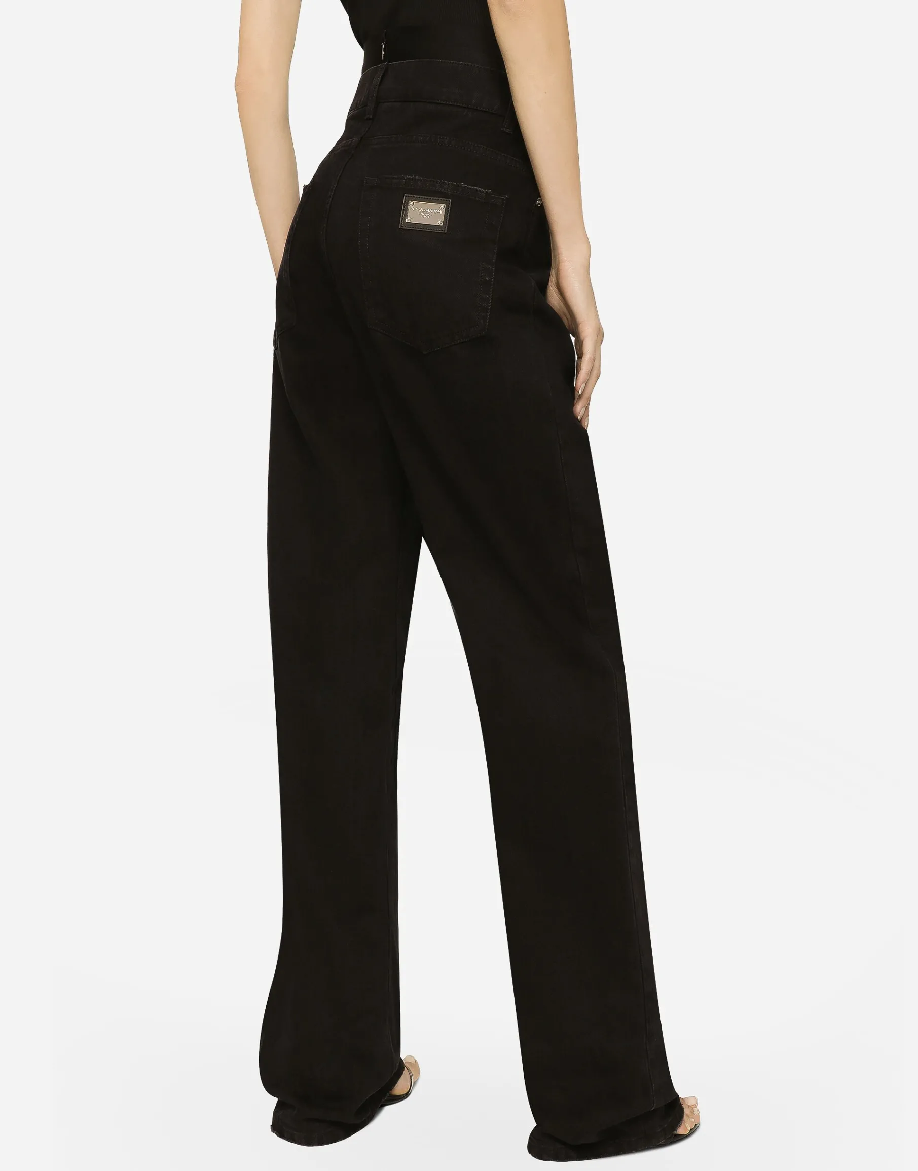 Flared denim jeans