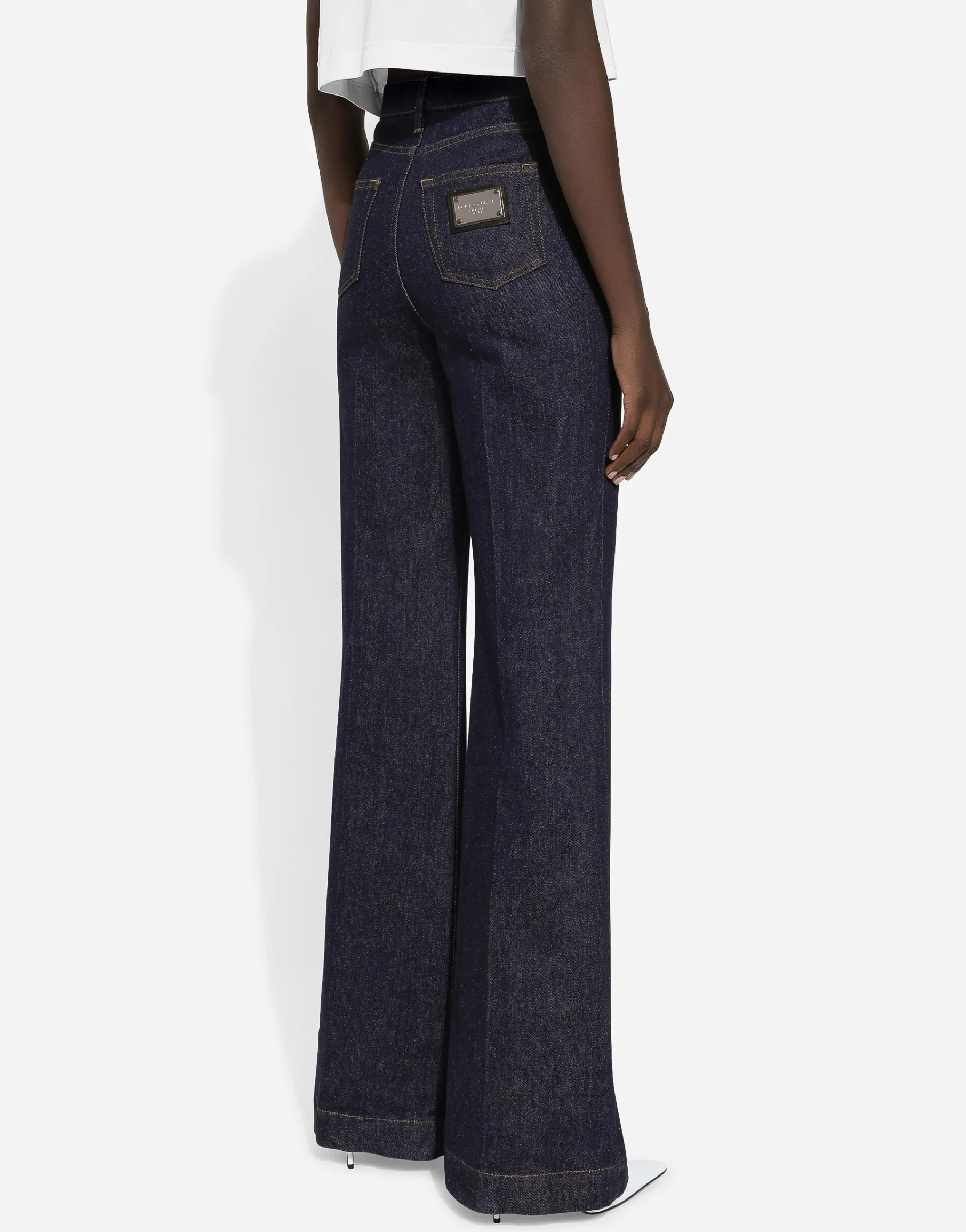 Flared denim jeans