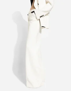 Flared double crepe pants