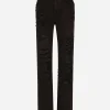 Flared jeans with ripped details