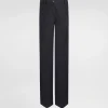 Flared woolen pants