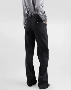 Flared woolen pants